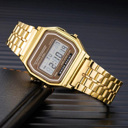 Casio Vintage Style Digital Steel Watch