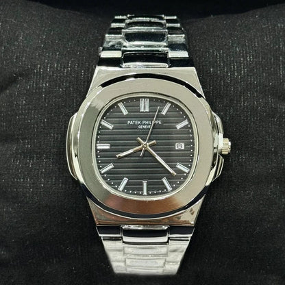 Patek Philippe Nautilus Watch: Stainless Steel with Date Display